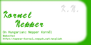 kornel nepper business card