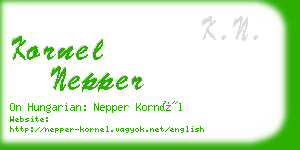 kornel nepper business card